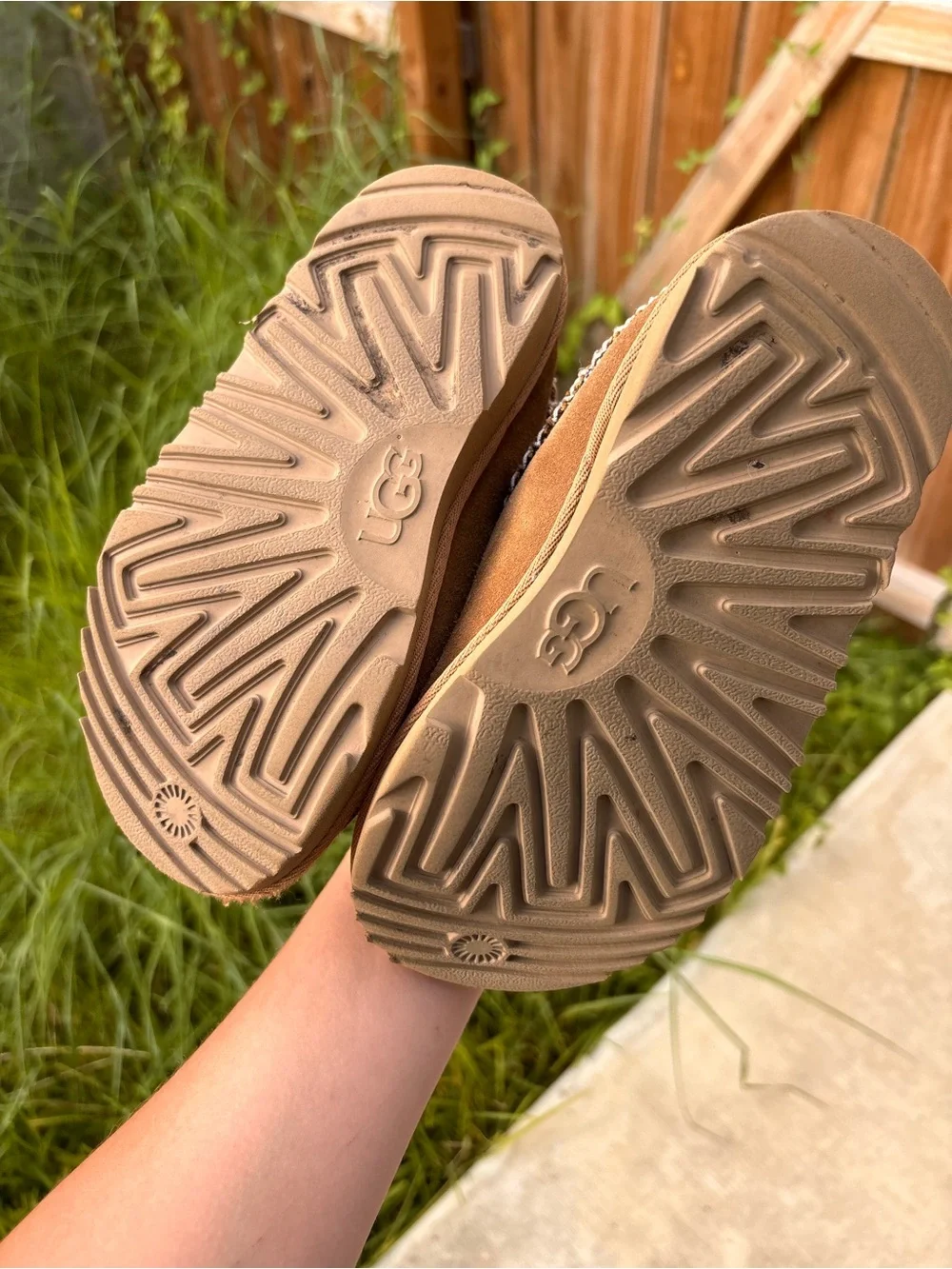 UGG Chestnut Suede Shearling Mule Slippers